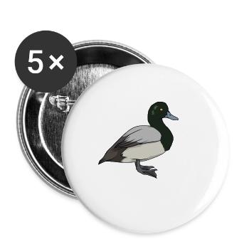 Dessin d’un canard de montagne - Lot de 5 grands badges (56 mm) - blanc - Devant