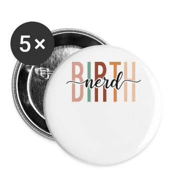 Infirmière spécialisée dans le travail et l’accouchement - Lot de 5 grands badges (56 mm) - blanc - Devant