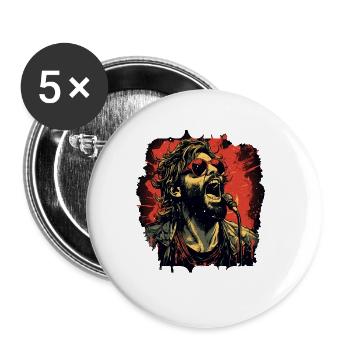 Dibs On The Lead Singer 7 - Buttons large 2.2''/56 mm (5-pack) - white - Front