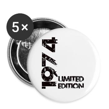 Édition limitée 1974 - Lot de 5 grands badges (56 mm) - blanc - Devant