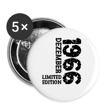 1966 décembre Limited Edition 57e anniversaire décoration - Lot de 5 grands badges (56 mm) - blanc - Devant
