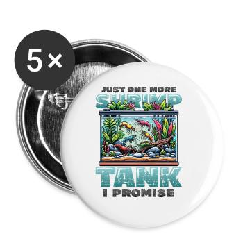 Shrimp Breeder Shrimp Aquarium - Buttons large 2.2''/56 mm (5-pack) - white - Front