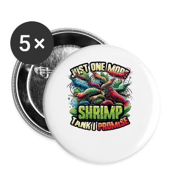 Shrimp Breeder Shrimp Aquarium - Buttons large 2.2''/56 mm (5-pack) - white - Front