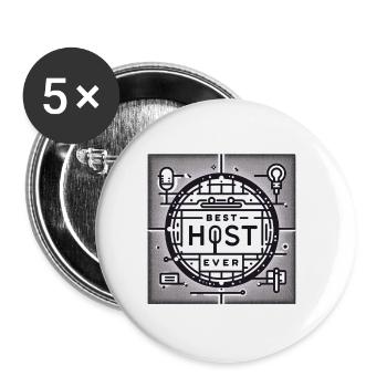 Best Host Ever 24 - Buttons large 2.2''/56 mm (5-pack) - white - Front