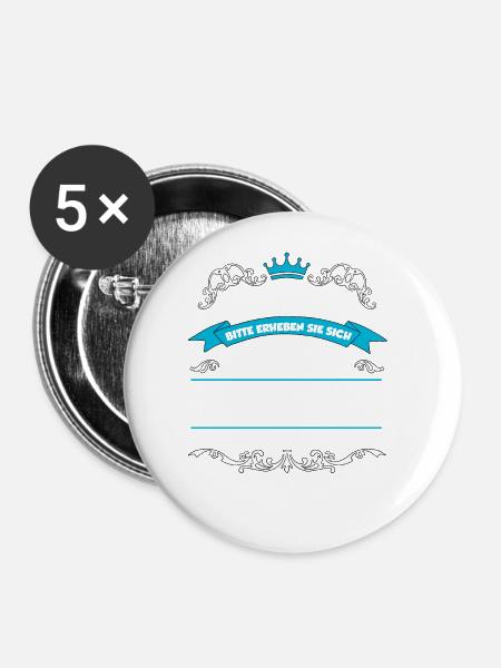 Mathis Name Design - Buttons groß 56 mm (5er Pack) - Weiß