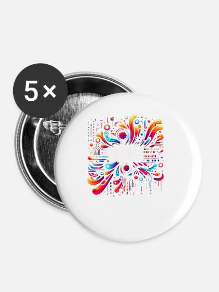 Coding Junkie 12 - Buttons groß 56 mm (5er Pack) - Weiß