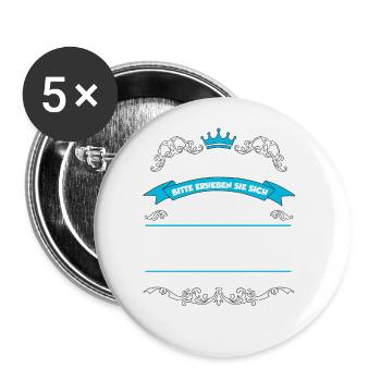 Swen Name Design - Buttons groß 56 mm (5er Pack) - Weiß - Vorne