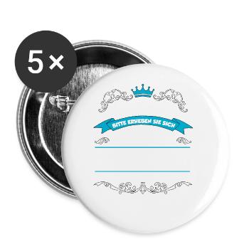 Werner Name Design - Buttons groß 56 mm (5er Pack) - Weiß - Vorne