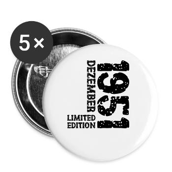 1951 December Limited Edition 72nd Birthday Decoration - Buttons large 2.2''/56 mm (5-pack) - white - Front