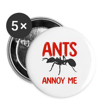Antkeeping Ant Breeding Ants - Buttons large 2.2''/56 mm (5-pack) - white - Front