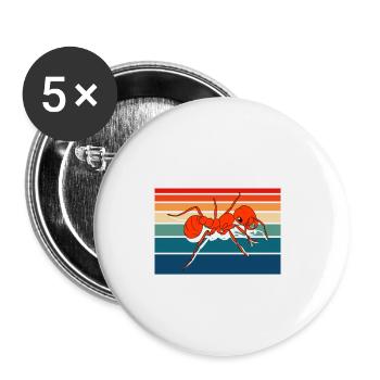 Antkeeping Ant Breeding Ants - Buttons large 2.2''/56 mm (5-pack) - white - Front