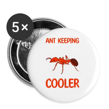 Antkeeping Ant Breeding Ants - Buttons large 2.2''/56 mm (5-pack) - white - Front
