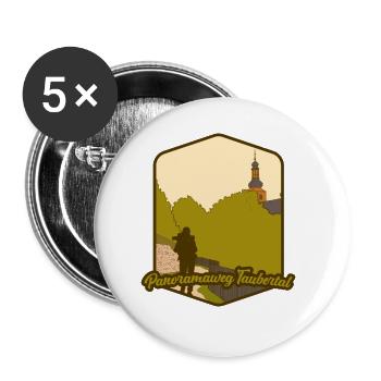 Tauber Valley Panorama Trail - Buttons large 2.2''/56 mm (5-pack) - white - Front