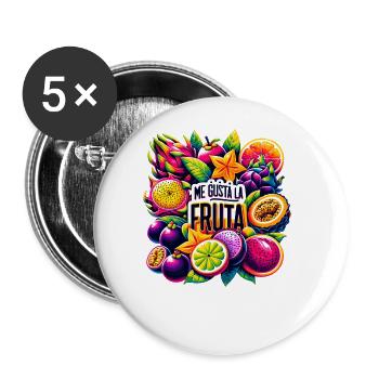 I Like Fruit Meme Ayuso Sanchez Politics - Buttons large 2.2''/56 mm (5-pack) - white - Front