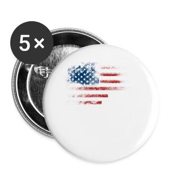 USA Husband Daddy Protector Hero - Buttons groß 56 mm (5er Pack) - Weiß - Vorne