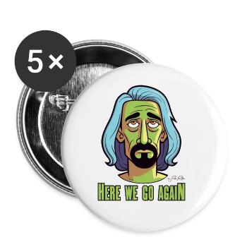 Bored of everything, here we go again - Buttons large 2.2''/56 mm (5-pack) - white - Front