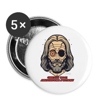 Tech Jesus: Savior Systems - Buttons large 2.2''/56 mm (5-pack) - white - Front