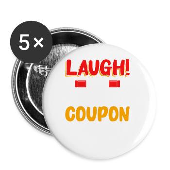 Coupon de points - Lot de 5 grands badges (56 mm) - blanc - Devant