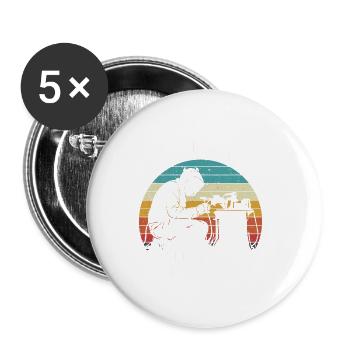 Schweißen Spruch Metallarbeiter Schweißer Papa - Buttons groß 56 mm (5er Pack) - Weiß - Vorne