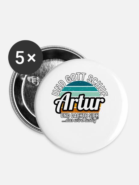 Bastian - Buttons groß 56 mm (5er Pack) - Weiß