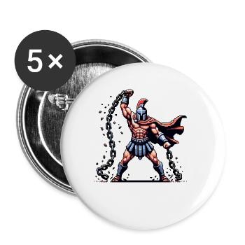 Julius Caesar Roman History Roman Empire - Buttons large 2.2''/56 mm (5-pack) - white - Front
