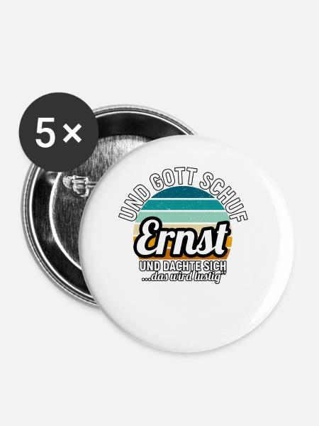 Eugen - Buttons groß 56 mm (5er Pack) - Weiß