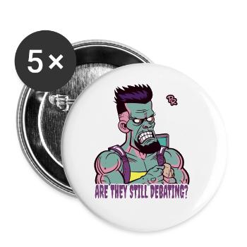 Average citizen: Is there still a debate? - Buttons large 2.2''/56 mm (5-pack) - white - Front