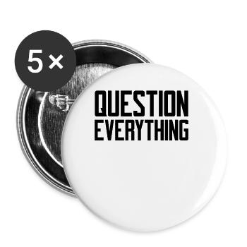 Questionnez tous les théoriciens du complot rigolosBS -Fr - Lot de 5 grands badges (56 mm) - blanc - Devant
