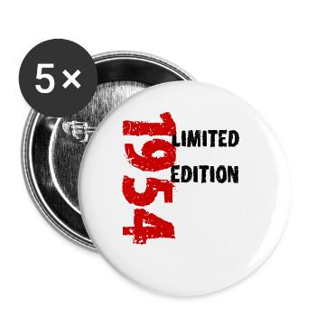 1954 édition limitée cadeau d’anniversaire femme mari - Lot de 5 grands badges (56 mm) - blanc - Devant