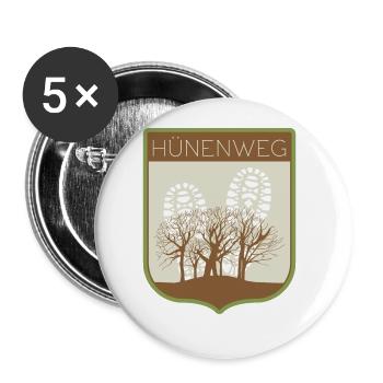 Hünenweg - Buttons groß 56 mm (5er Pack) - Weiß - Vorne