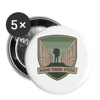 Hohe Mark Steig - Buttons groß 56 mm (5er Pack) - Weiß - Vorne