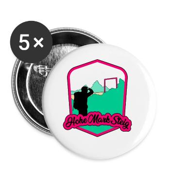 Hohe Mark Steig - Buttons groß 56 mm (5er Pack) - Weiß - Vorne
