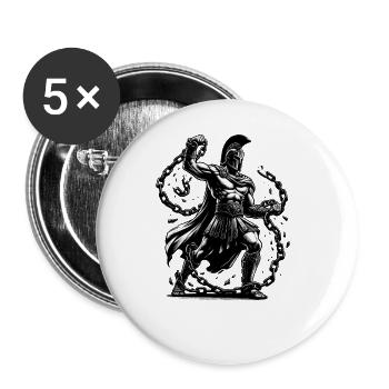 Jules César Histoire romaine Empire romain - Lot de 5 grands badges (56 mm) - blanc - Devant