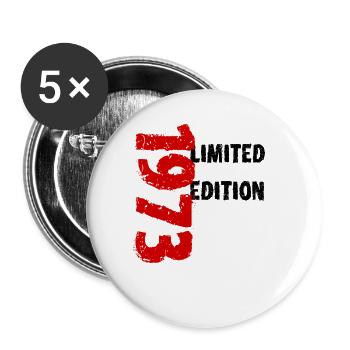 1973 édition limitée anniversaire cadeau femme mari - Lot de 5 grands badges (56 mm) - blanc - Devant