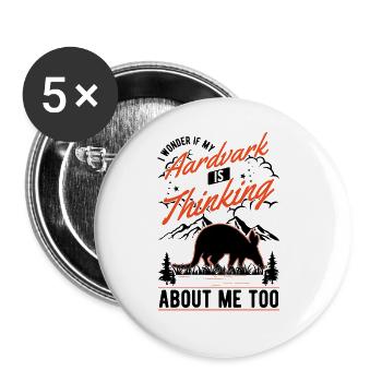 Aardvark Gift Aardvark - Buttons large 2.2''/56 mm (5-pack) - white - Front