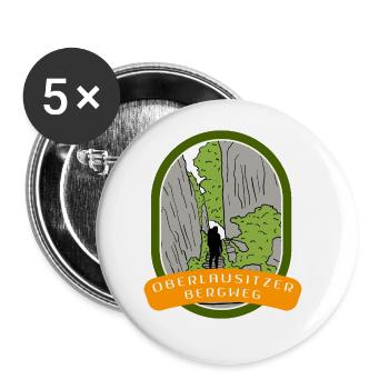 Upper Lusatian Mountain Trail - Buttons large 2.2''/56 mm (5-pack) - white - Front