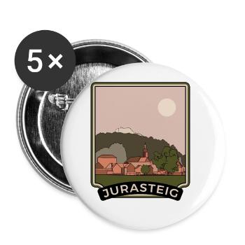 Sentier du Jura - Lot de 5 grands badges (56 mm) - blanc - Devant