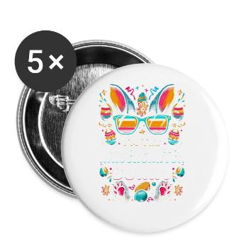 I'm The Kindergarten Bunny - Buttons groß 56 mm (5er Pack) - Weiß - Vorne
