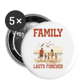 Family Is A Gift That Lasts Forever 5 --gift-- - Buttons large 2.2''/56 mm (5-pack) - white - Front