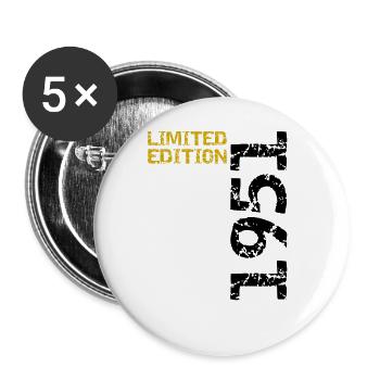 1951 édition limitée cadeau d’anniversaire femme mari - Lot de 5 grands badges (56 mm) - blanc - Devant