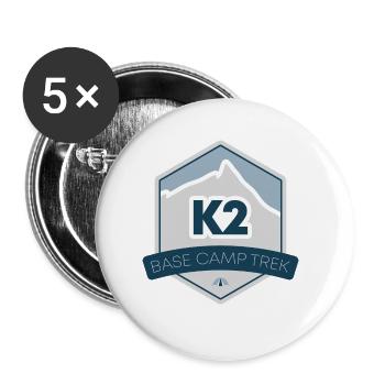 K2 Base Camp Trek - Buttons groß 56 mm (5er Pack) - Weiß - Vorne