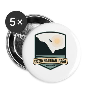 Parc national de Cozia – Roumanie - Lot de 5 grands badges (56 mm) - blanc - Devant