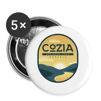 Cozia National Park – Romania - Buttons large 2.2''/56 mm (5-pack) - white - Front