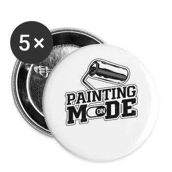 House Painter Decorator Painting - Buttons large 2.2''/56 mm (5-pack) - white - Front