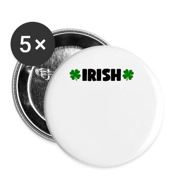 St Patrick's Day Accessories Ireland Shamrock Decoration - Buttons large 2.2''/56 mm (5-pack) - white - Front
