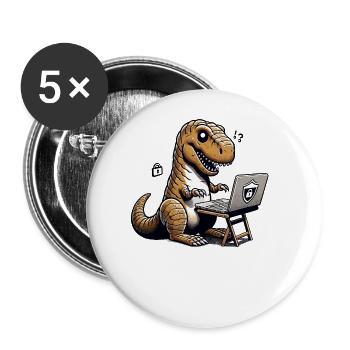 Analyste en piratage éthique Cybersécurité éthique - Lot de 5 grands badges (56 mm) - blanc - Devant