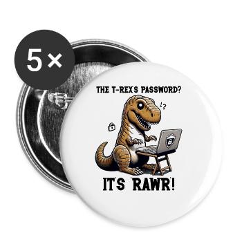 Analyste en piratage éthique Cybersécurité éthique - Lot de 5 grands badges (56 mm) - blanc - Devant