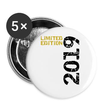 2019 Limited Edition Birthday Gift Decoration - Buttons large 2.2''/56 mm (5-pack) - white - Front
