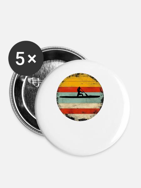 Canadian Canoe - Buttons groß 56 mm (5er Pack) - Weiß