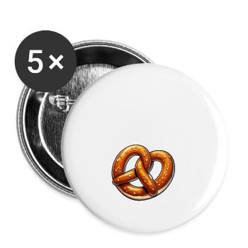 Pretzel Quote Pretzel Gifts - Buttons large 2.2''/56 mm (5-pack) - white - Front